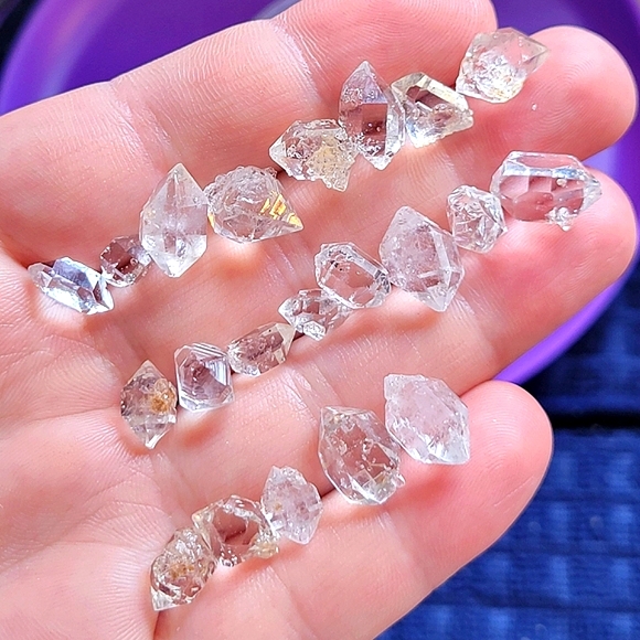 Lot of 21pcs. Mini Herkimer Diamond Crystal 70ctw+ Lot Crystals Rare High Grade - Picture 3 of 10